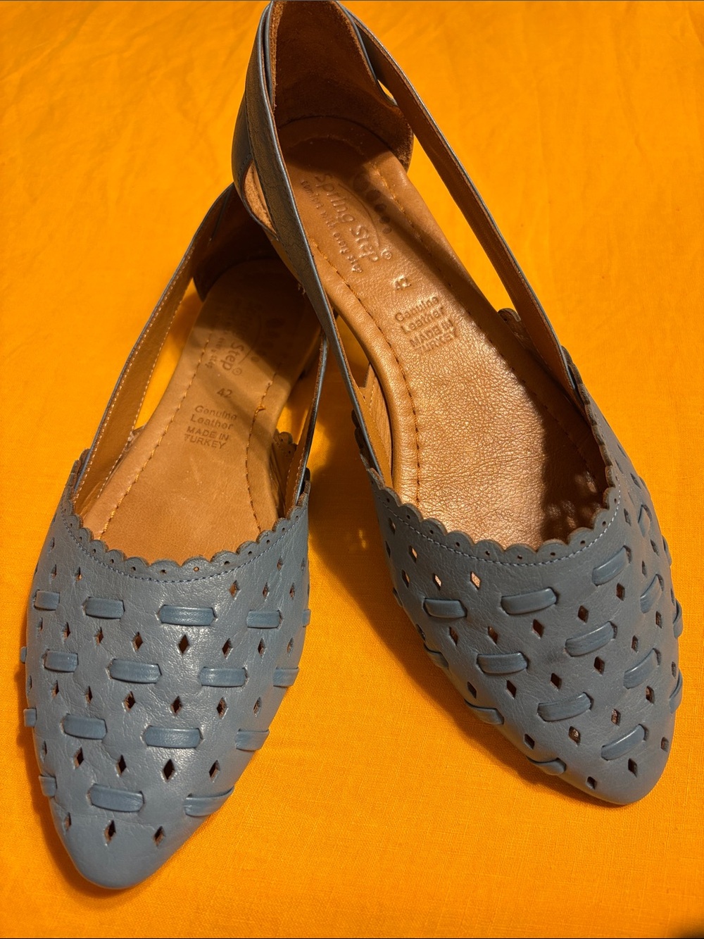 Spring Step Delorse Womens Flat Shoes Pointed Toe Slip-On EU42